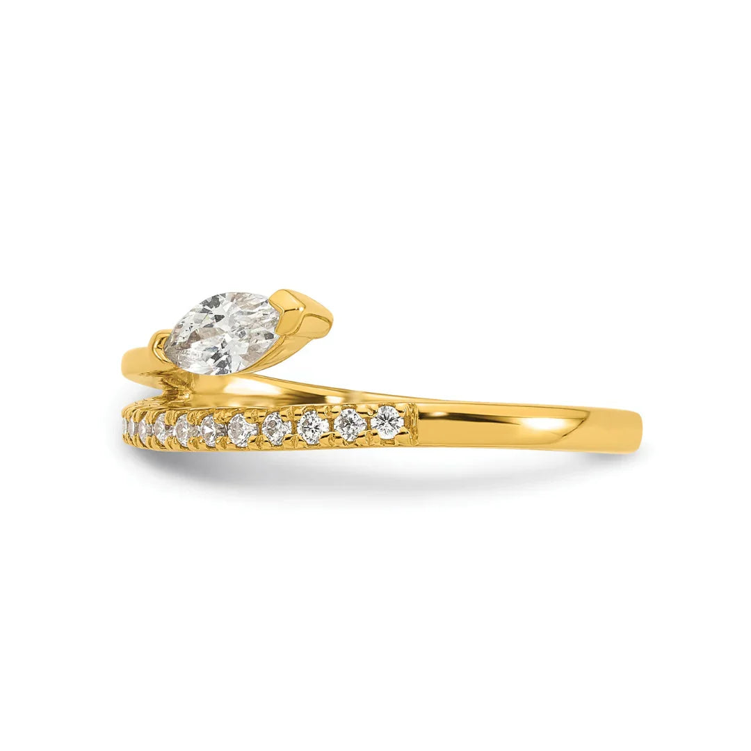 Cubic Zirconia Fashion Snake Pave Ring