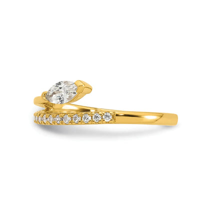 Cubic Zirconia Fashion Snake Pave Ring