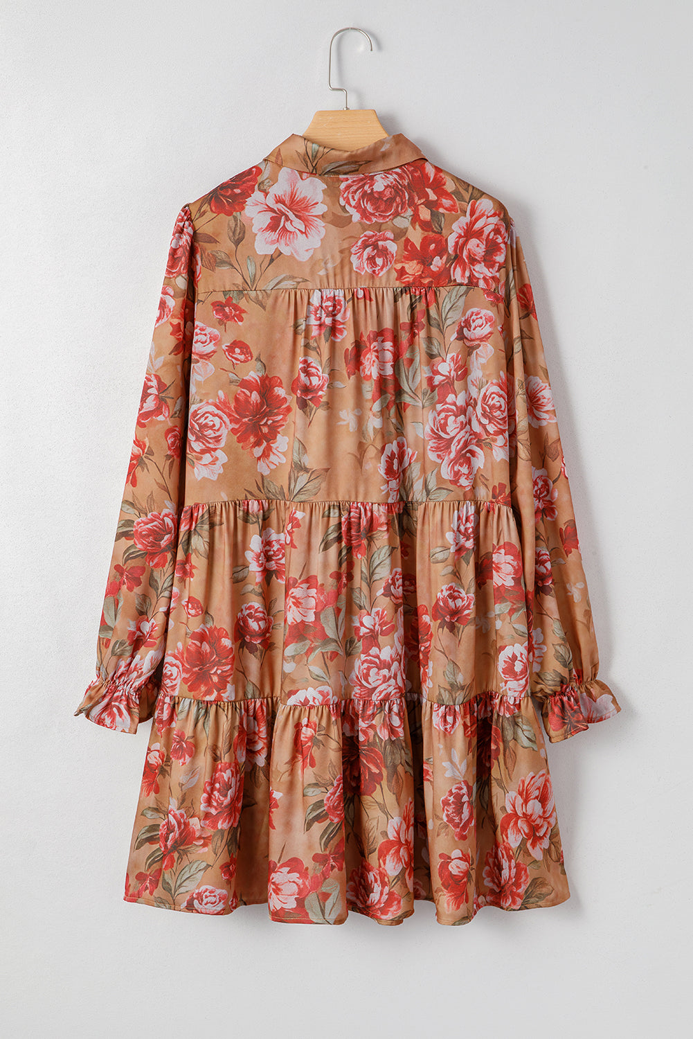 Threaded Pear Maddie Ruffle Mini Dress Long Sleeve Top