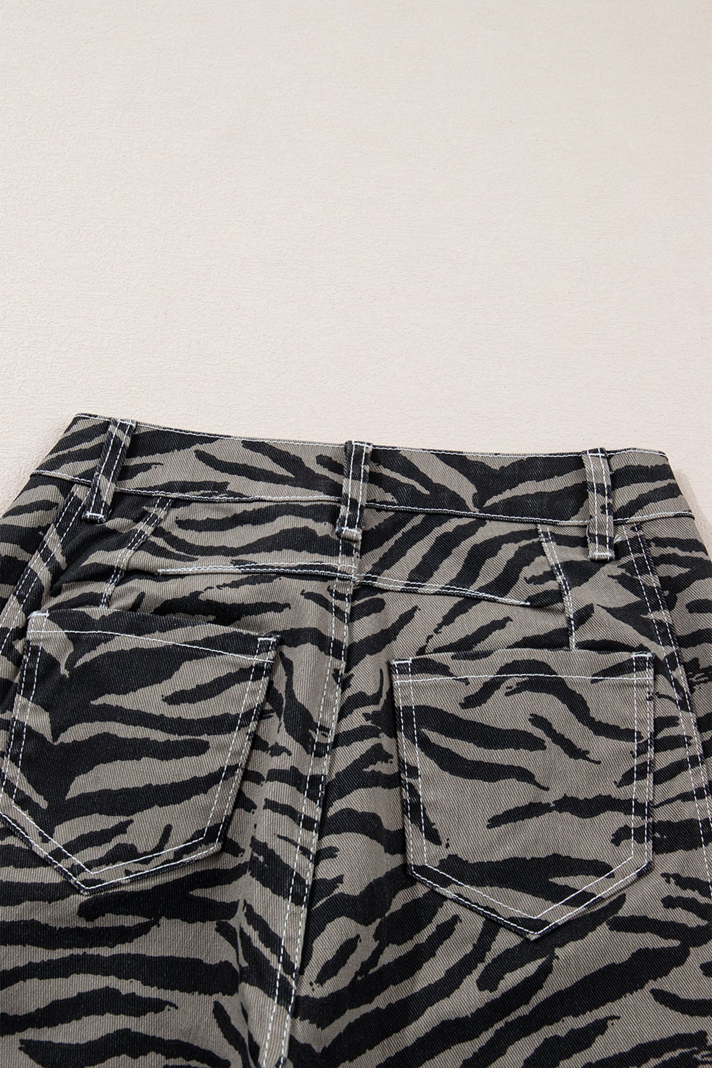 Threaded Pear Hunter Printed Wide Leg Jeans