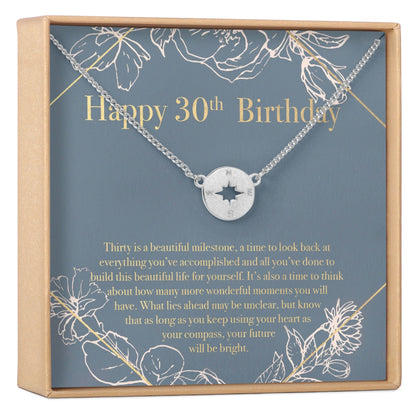 30th Birthday Necklace, Multiple Styles