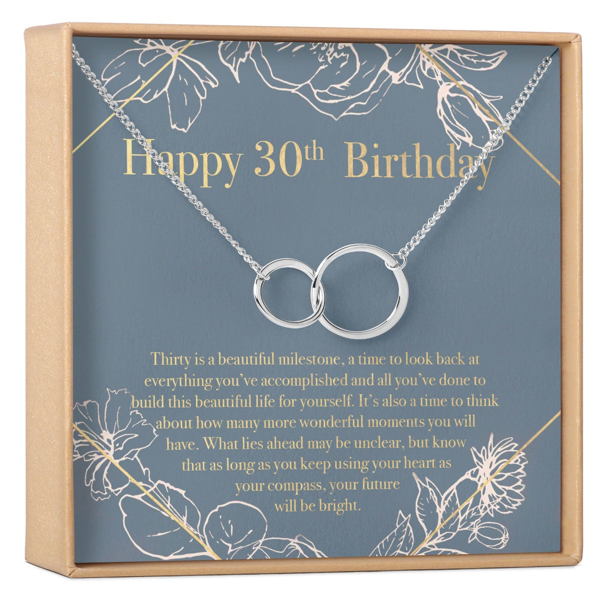 30th Birthday Necklace, Multiple Styles