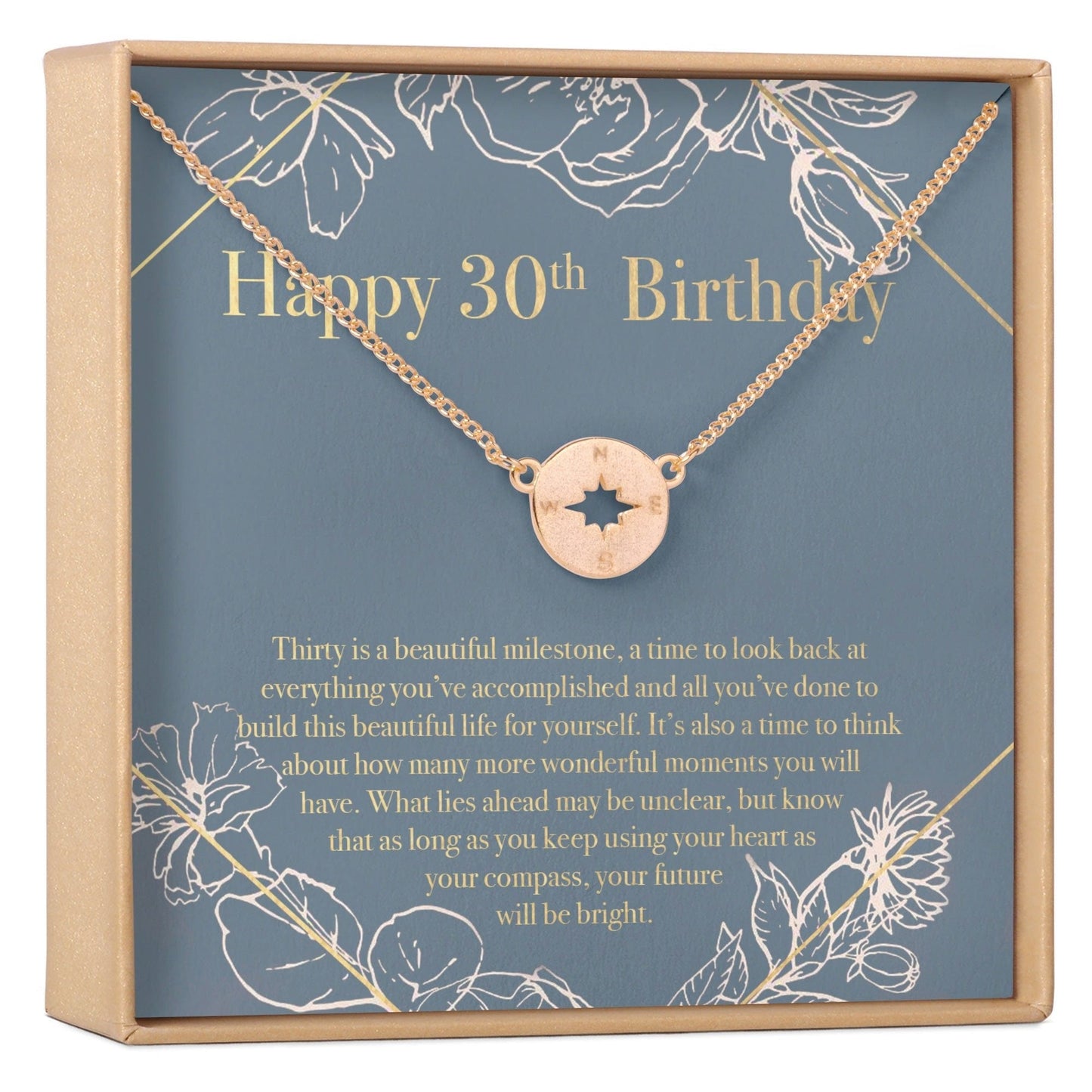 30th Birthday Necklace, Multiple Styles