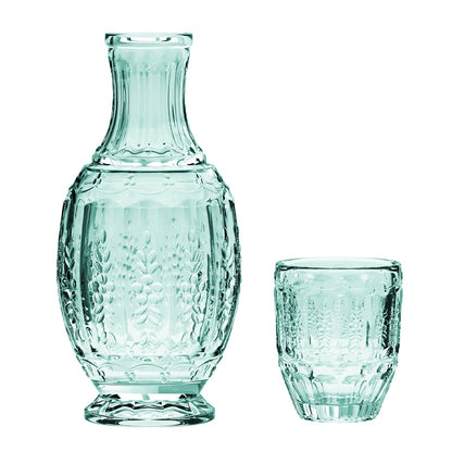 Jay Companies Vintage Light Green Water Carafe With Tumbler 33.08Oz.