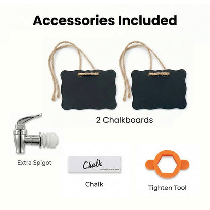 Jay Companies Sanford Set Of 2 Glass Beverage Dispenser 1.5 Gal Each