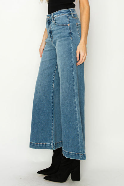 Noa High Rise Crop Palazzo Jeans