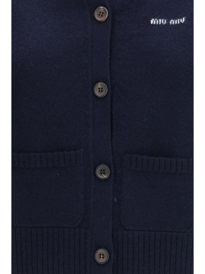 Cardigan Vest Blue Cashmere