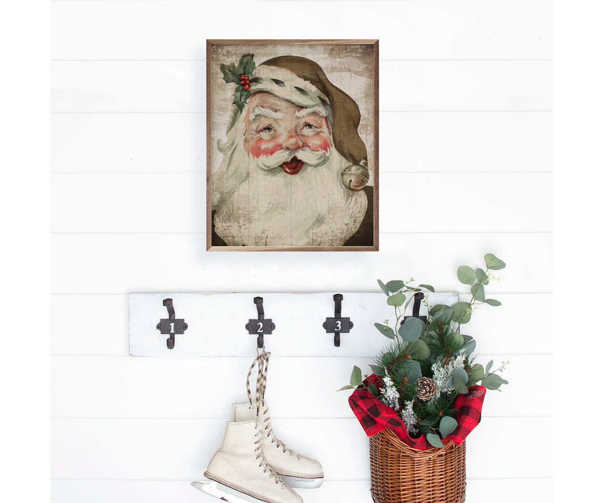 Kendrick Home Santa With Bell And Holly Bronze Hat