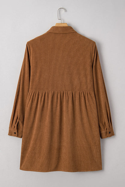 Threaded Pear Galilea Corduroy Full Collared PLUS Shirt