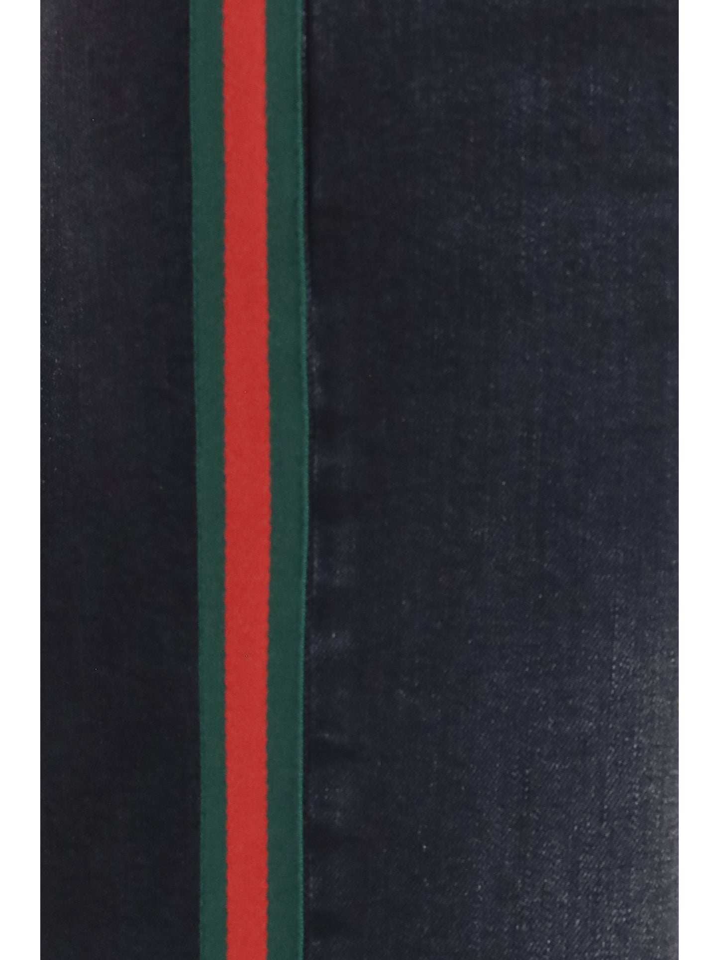 Stretch Cotton Jeans With Web Stripe