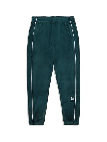 Sergio Tacchini Lioni Velour Men's Track Pants — Dark Green