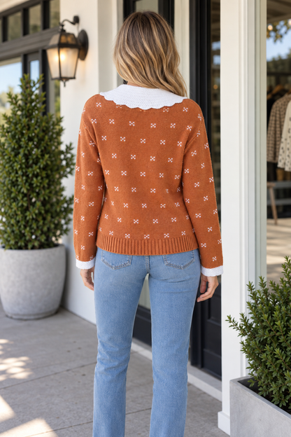 Threaded Pear Elena Long Sleeve Knitwear Cardigan