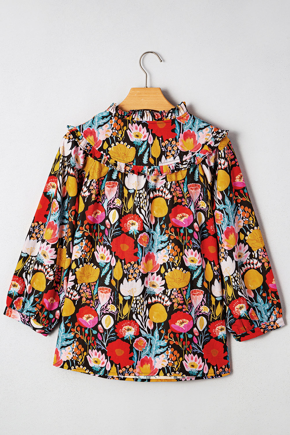 Threaded Pear Amara Puff Sleeve Tied Blouse