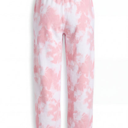 pink and white tie-dye-