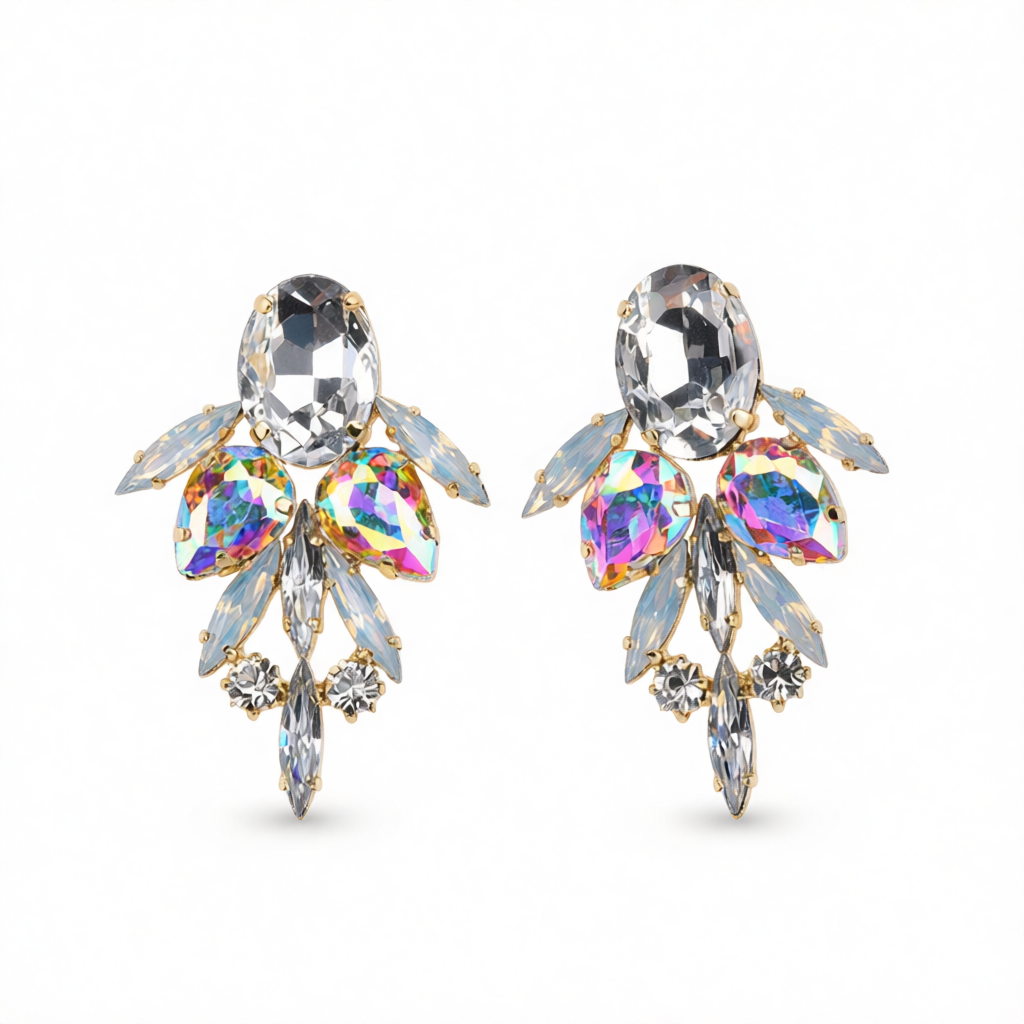 Crystal & Cubic Zirconia Drop Earrings