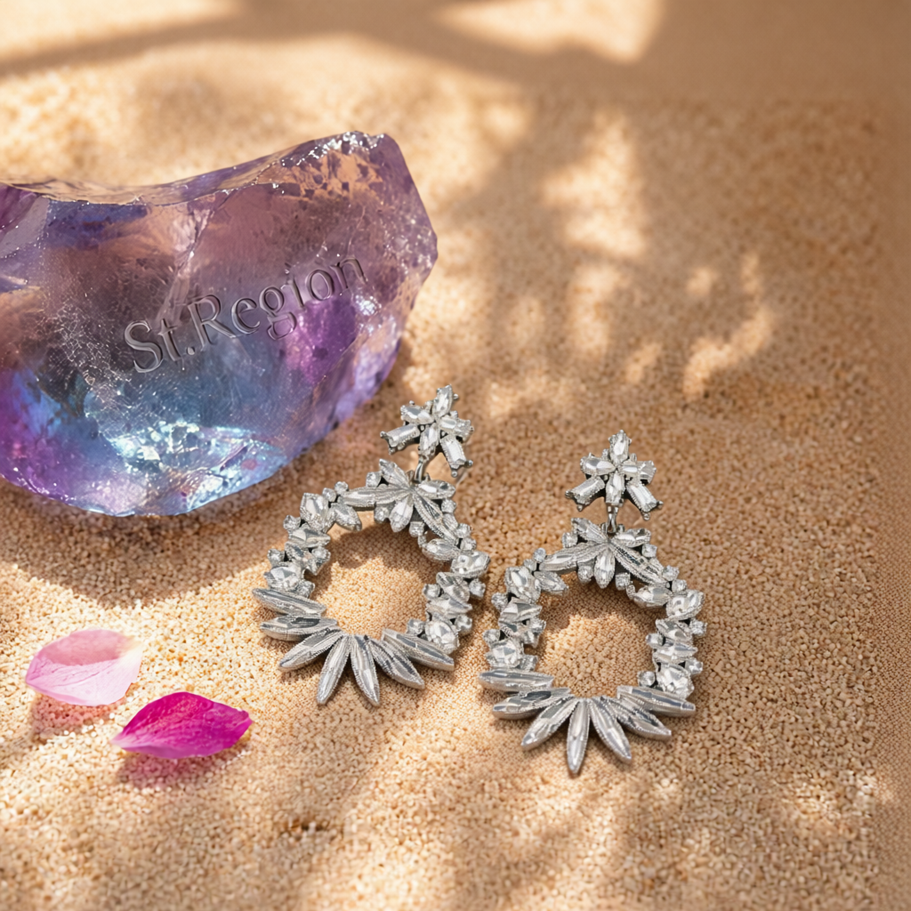 Crystal & Cubic Zirconia Wreath Drop Earrings