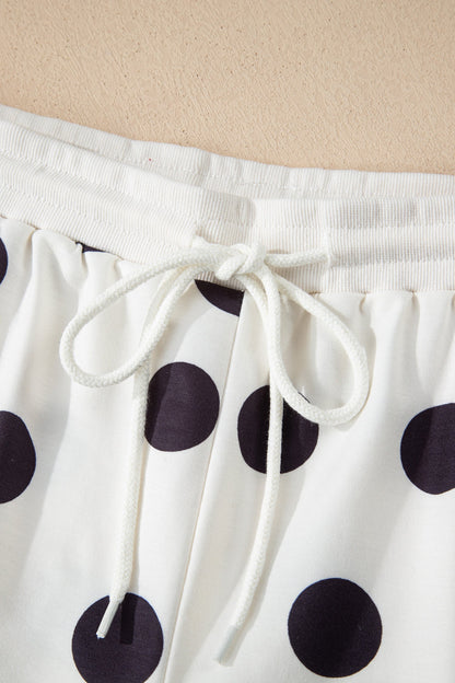 Threaded Pear Marley Shoulder Pullover Drawstring Shorts Set