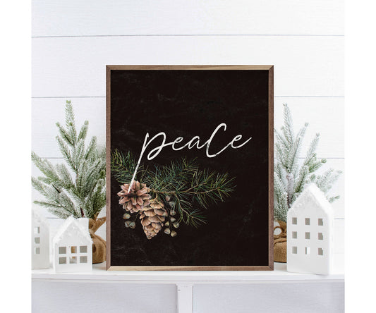 Kendrick Home Pinecone Peace Branch Black