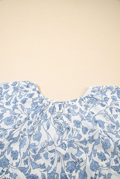 Threaded Pear Avianna Print Fantasy Fluttering Blouse