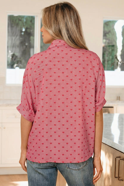 Threaded Pear Charlie Sleeve Loose Valentine Shirt