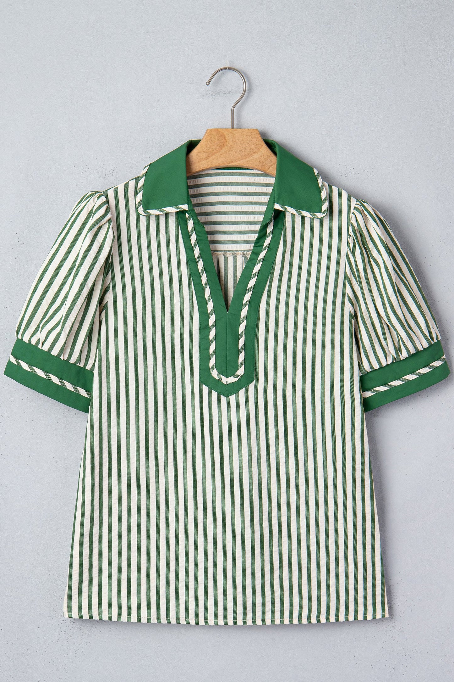 Threaded Pear Elora Short Bubble Sleeve Blouse