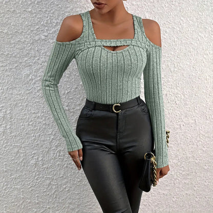 Women's Ribbed Long Sleeve Top
