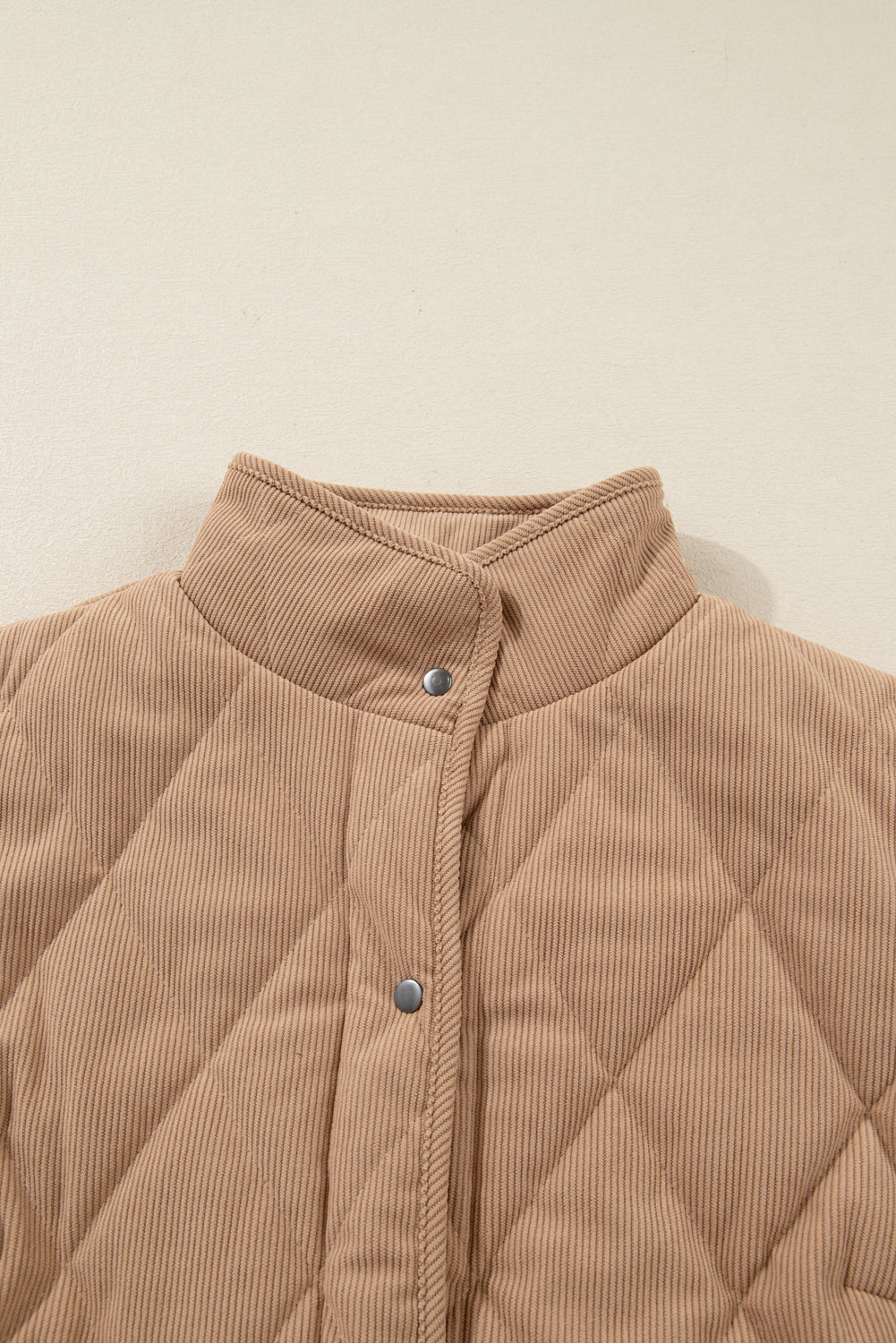 Threaded Pear Elizabeth Cord Snap Vest Plus Jacket