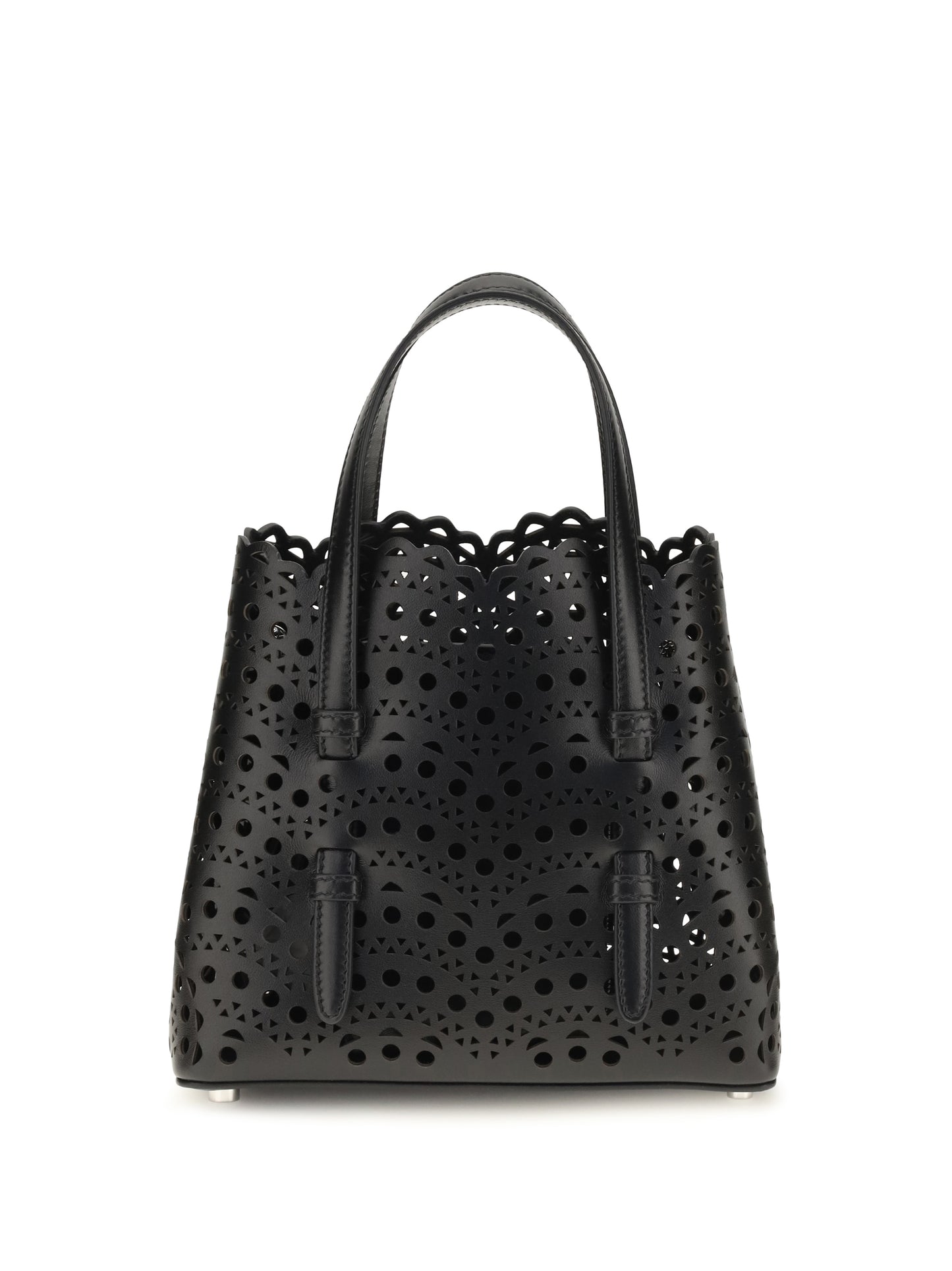 Handbag Mina Black Calf Leather