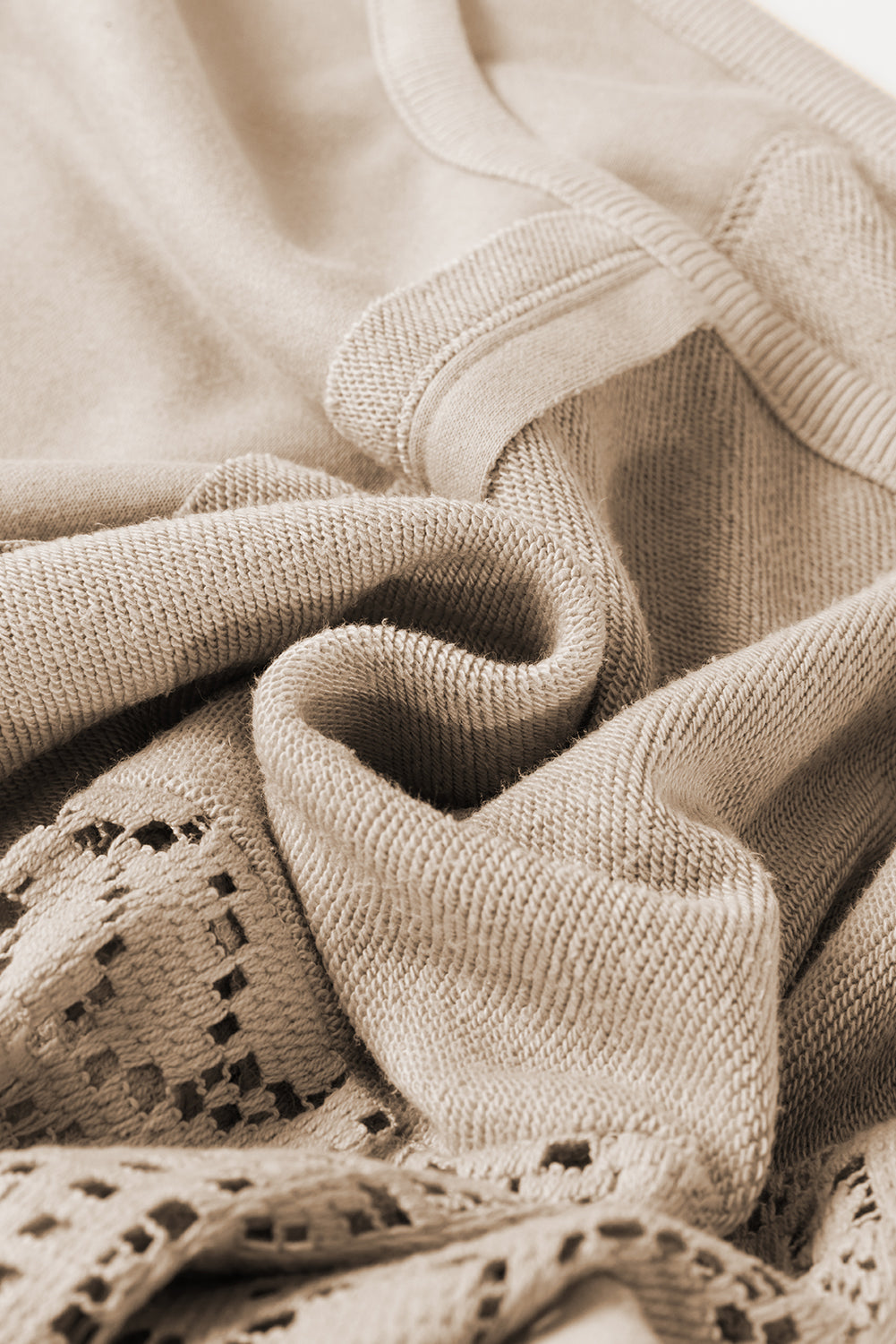 Threaded Pear Rheaissa Seam Ribbed Trim Sweatshirt