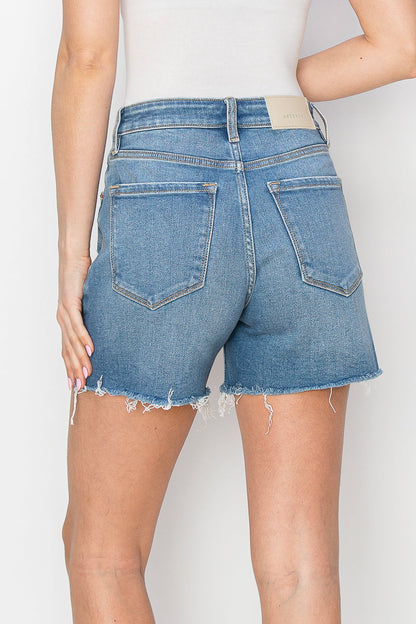 Nyla High Rise Midi Shorts (Hybrid Fabric)