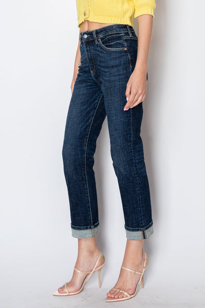 Zephyra Tummy Control High Rise Stretch Straight w/ Single Cuff