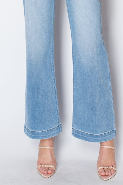 Noemi Eco Friendly Front Pocket Detail High Rise Flare Jeans