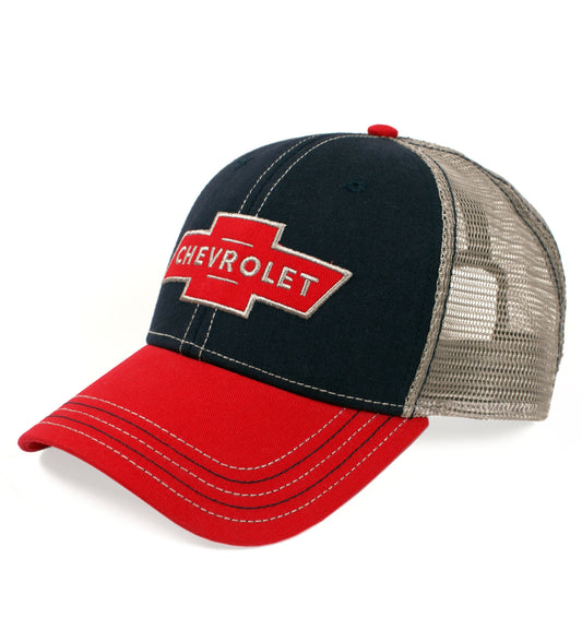 Chevy Red Logo Patch Hat - Blue and Red