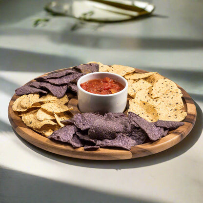 Kalmar Home Large Chip n Dip with Ceramic Bowl