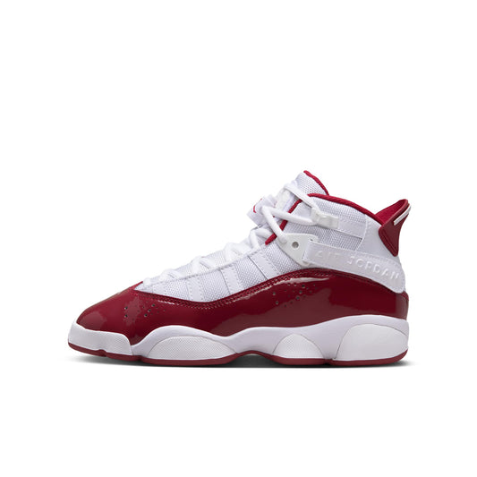 Air Jordan Grade School 6 Rings 'White Team Red Gs' Sneakers