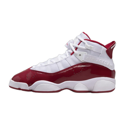 Air Jordan Grade School 6 Rings 'White Team Red Gs' Sneakers