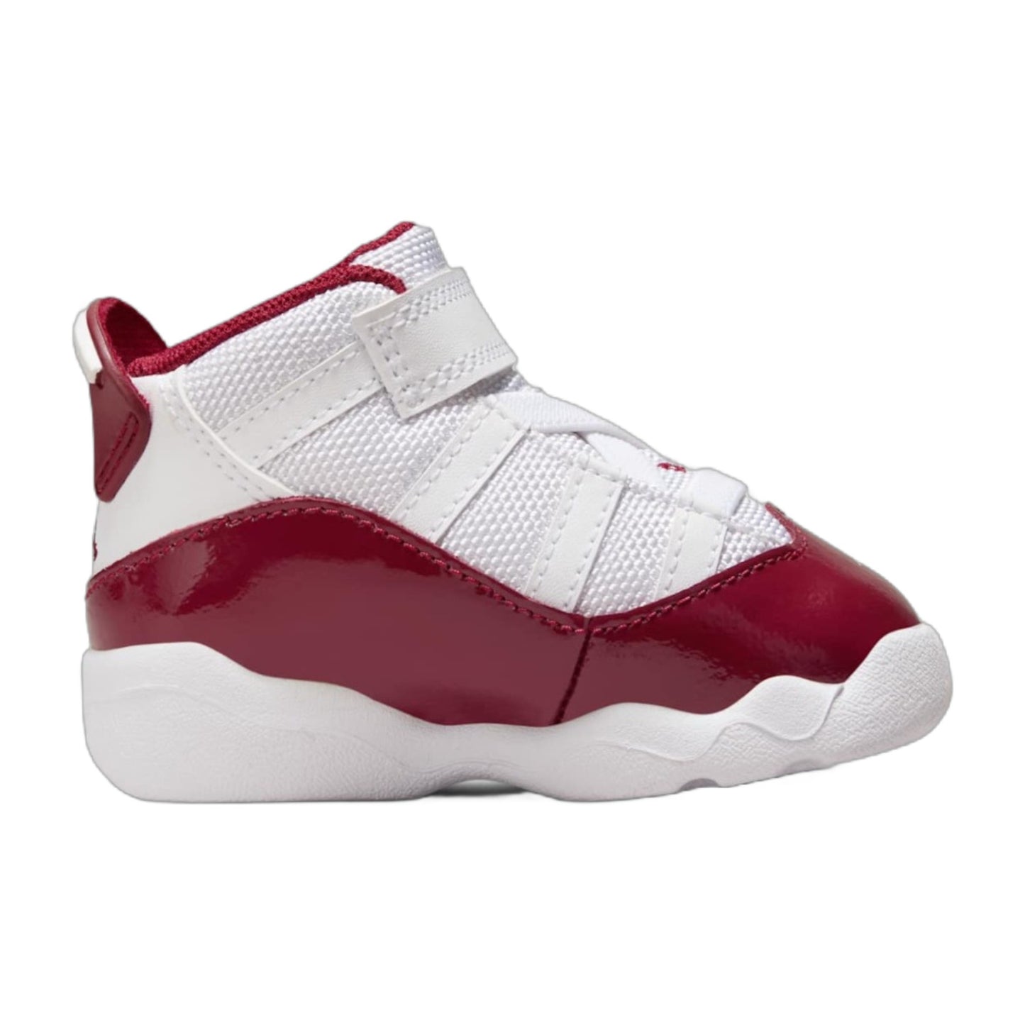 Air Jordan Toddlers 6 Rings 'White Team Red Td' Sneakers
