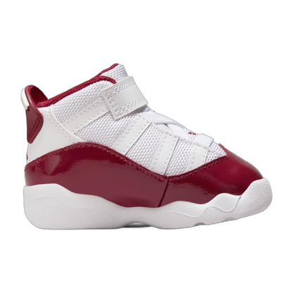 Air Jordan Toddlers 6 Rings 'White Team Red Td' Sneakers