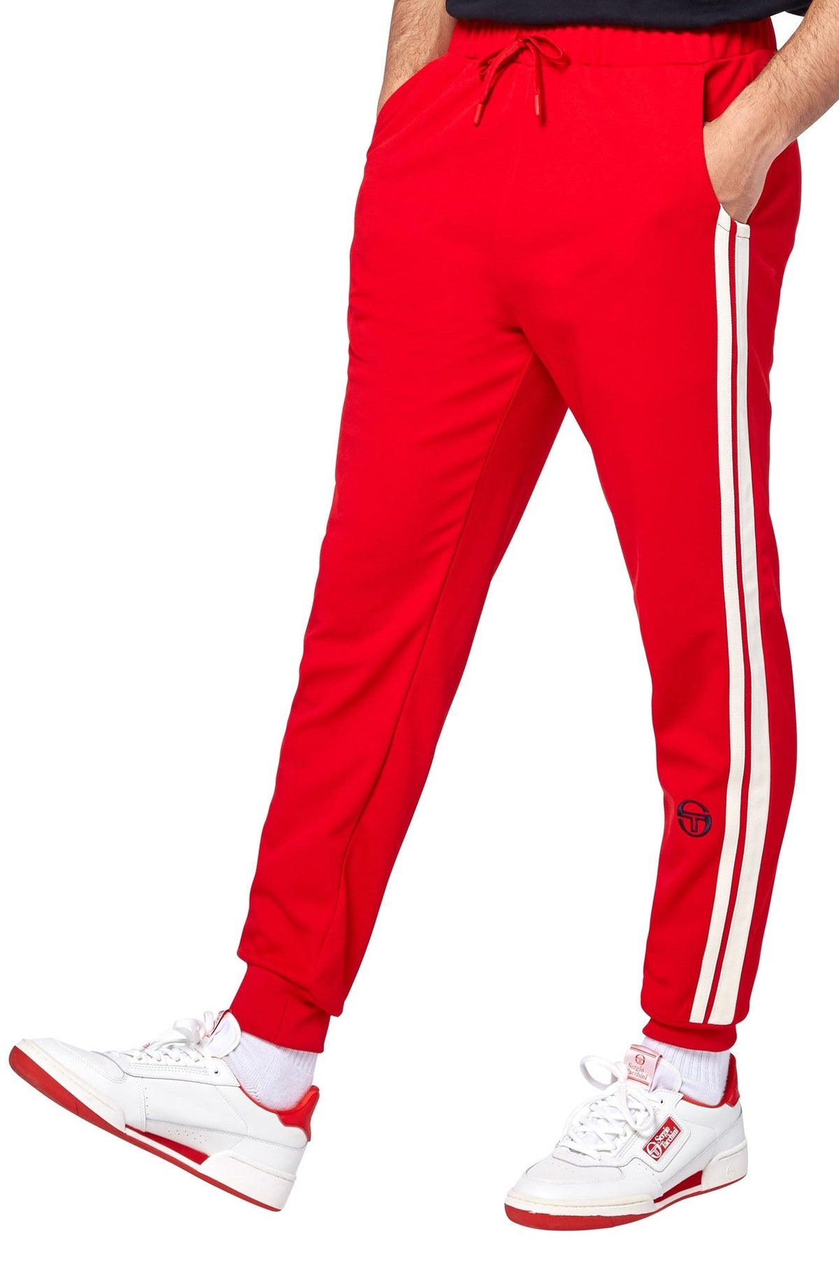 Sergio Tacchini Damarindo Archivio Men's Track Pants — Tango Red Twill