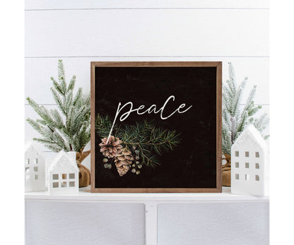Kendrick Home Pinecone Peace Branch Black