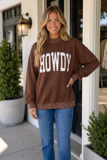 Threaded Pear Cynthiya High Western Baggy Pullover