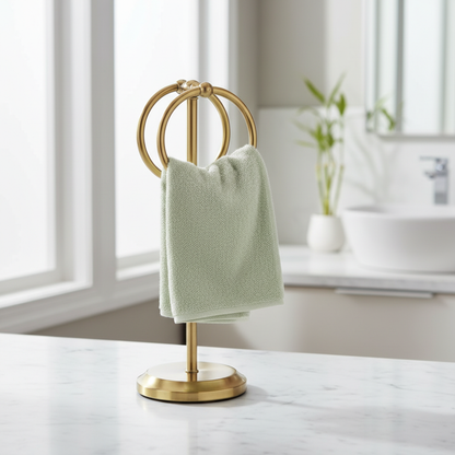 Classical Double Ring Design Fingertip Towel Holder