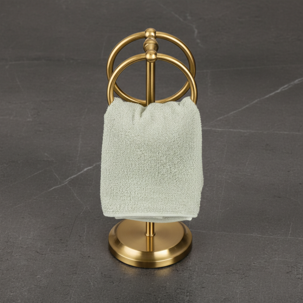 Classical Double Ring Design Fingertip Towel Holder