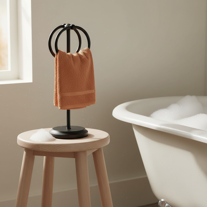 Classical Double Ring Design Fingertip Towel Holder