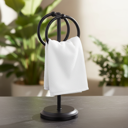 Classical Double Ring Design Fingertip Towel Holder