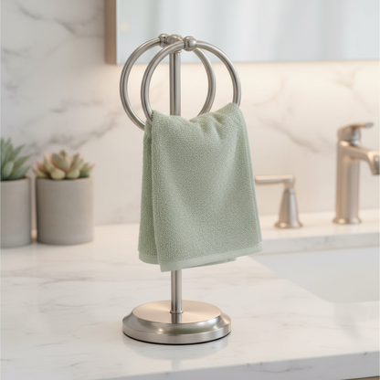 Classical Double Ring Design Fingertip Towel Holder
