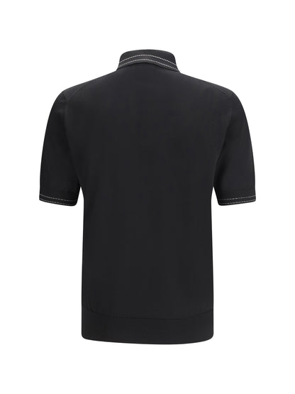 Polo Shirt Silk Black