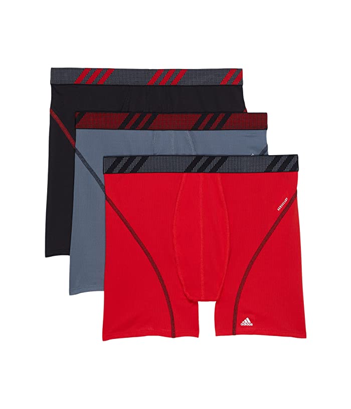 adidas Men's Sport Performance Mesh Boxer Brief Underwear 3-Pack (3-Pack)
