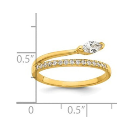 Cubic Zirconia Fashion Snake Pave Ring