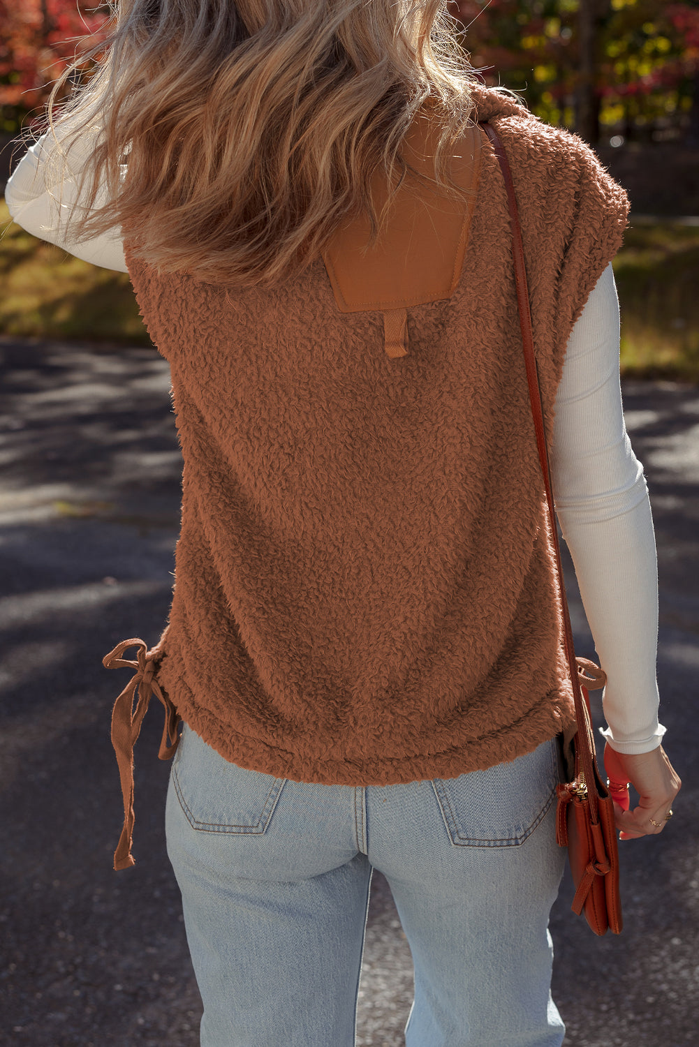 Threaded Pear Evelyn Knot Side Plush Vest